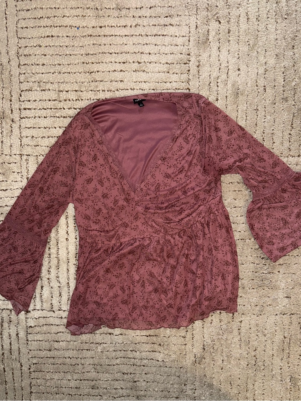 torrid Rose-Mauve Floral Blouse